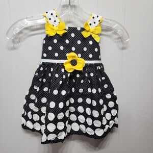Rare Too Dress 18 Months Sleeveless Summer Polka Dot Multicolor Flower‎ B715